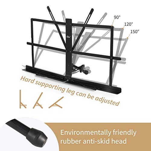 Image of Eastar ESMF-3 Tabletop Music Stand Table Top Adjustable Portable Desktop Sheet Music Stand Folding Foldable Desk Top Music Book Holder Lightweight with Carrying Bag, Black