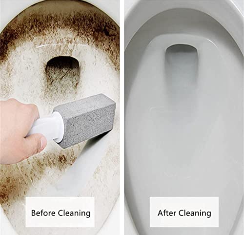 Image of Pumice Cleaning Stone with Handle Toilet Bowl Cleaner Hard Water Ring Remover for Bath /Pool /Kitchen /Household Cleaning(8)