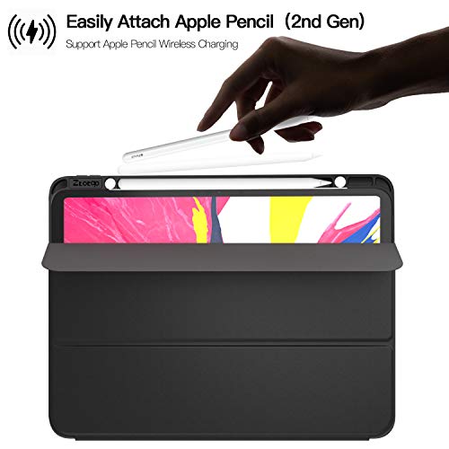 ZtotopCase for iPad Pro 12.9 Inch 2 018, Full Body Protective Rugged Shockproof Case with iPad Pencil Holder, Auto Sleep/Wake, Support iPad Pencil Charging for iPad Pro 12.9 Inch 3rd Gen - Black