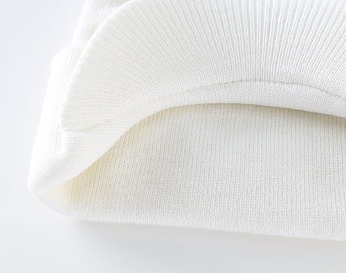 Image of Home Prefer Men's Winter Beanie Hat with Brim Warm Double Knit Cuff Beanie Cap Watch Radar Hat