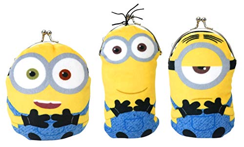 ミニオンズ フィーバー もっちり ぬいぐるみ がまぐち ３種セット（ボブ・ケビン・スチュアート） 約13cm