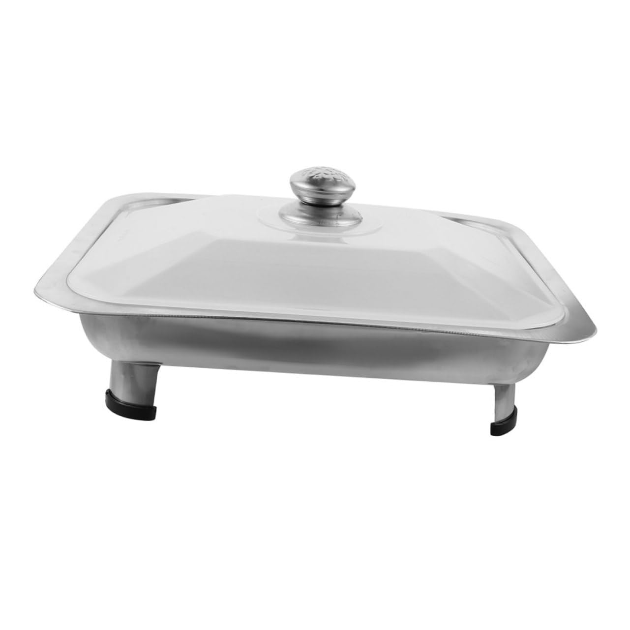 OSOLADY Stainless Steel Dinner Plate Food Trays Baking Dish with Lid Grill Pan Baking Tray Buffet Party Metal Tray Fish Tray Buffet Foods Holder Buffet Food Holder Buffet Tray Plastic