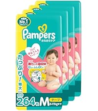 Amazon.co.jp: 【テープ Mサイズ】パンパース オムツ さらさらケア (6
