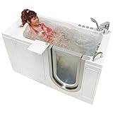 52" x 28" Petite Massage Whirlpool Walk In Tub Door and Drain Location: Right