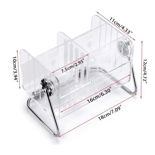 Image of Clear Acrylic Desk Organizer with Remote Holder, Pen Stand and Mobile Phone Holder, Transparent Plastic Multi-Functional Caddy with Metal Stand