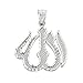 925 Sterling Silver Islamic Allah Pendant Necklace, 20