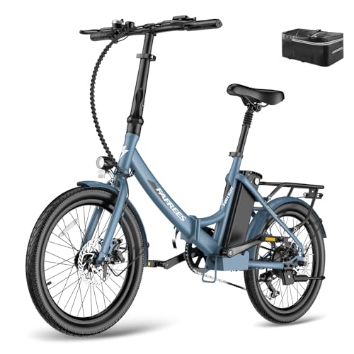 Fafrees F20 Light E Bike Klapprad 20 Zoll, Elektrofahrrad 36V 16.75Ah, City E-Bike Herren Damen 250W 25km/h, Pedelec E-Fahrrad Faltrad Reichweite bis zu 65-130 km (Blau)
