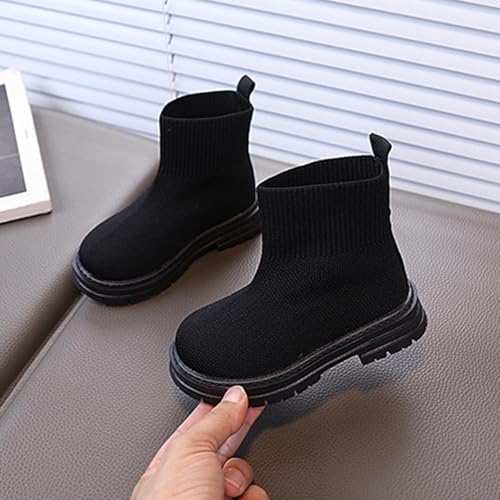 Girls Suede Ankle Boots Casual Chelsea Booties Slip On Round Toe Soft Comfortable Non Slip Outdoor Shoes3