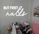But First Nails Store Sign, LED Nail Salon Sign, Beauty Salon Sign, Store Logo Neon Sign, Custom Led Neon Sign Nail Salon Wall Art