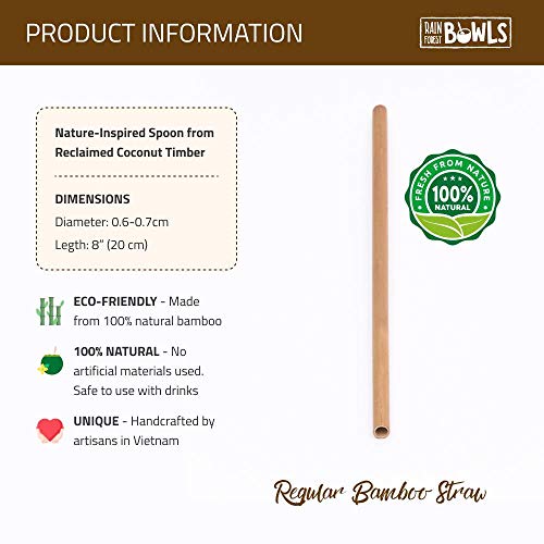 Set de 4 Pitillos Reutilizables de Bambú Regular Rainforest Bowls miniatura 5