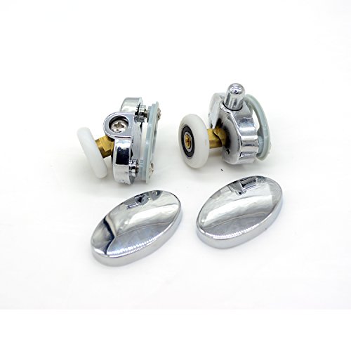 Image of Set of 8 New Oval Butterfly Single Wheel Shower Door Rollers 23mm