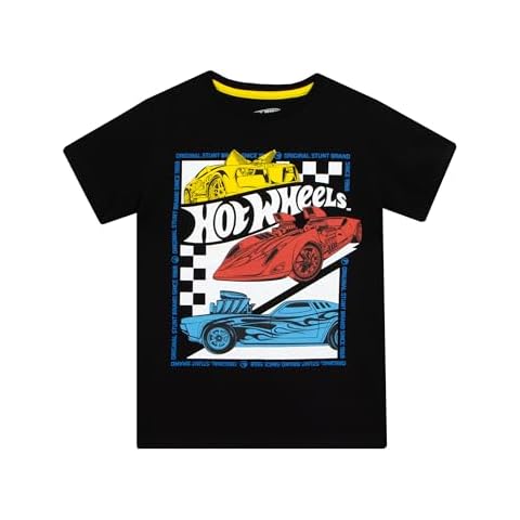 Hot Wheels Boys' Cotton T-Shirt for Ages 4-5 Cover