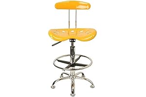 Yellow Drafting Chair with Tractor Seat by Scranton & Co