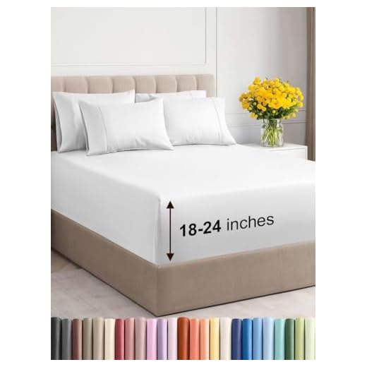 Extra Deep Cal King Sheet Set - 6 Piece Breathable & Cooling Sheets - Hotel Luxury Bedding Set w/18-24 Inch Extra Deep Pockets - Easy Fit - Super Soft, Wrinkle Free and Comfy - White, Cal King Size