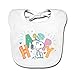 Spreadshirt Peanuts Snoopy Happy Glücklich Baby Bio-Lätzchen, Weiß