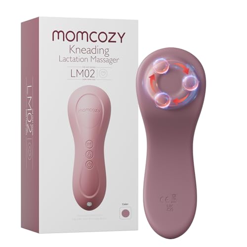 Image of Momcozy Rolling Lactation Massager with Heat, 3-in-1 Real-Like Massage for Relieve Clogged Ducts, Breast Massager Warming for Breastfeeding, Improve Milk Flow, Dusty Rose