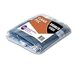 Heavy-Duty Waterproof Clear PVC Tarp by CCS CHICAGO CANVAS & SUPPLY - Extra Durable Multipurpose Clear PVC Tarp Cover with Rustproof Grommets for Industrial & Commercial Use - 10 by 12 Feet