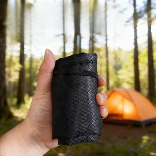 LatoYard Cesta de almacenamiento compacta de fieltro plegable con gancho para uso al aire libre, color morado
