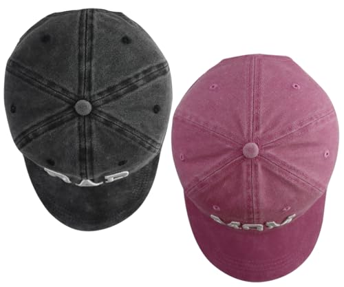 Image of Mom and Dad Hats for Men Women, Funny Adjustable Cotton 3D Embroidered Mama Papa Baseball Cap