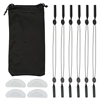 Mivanta 9-teiliges Set: Verstellbares Brillenband, Sportbrillenband Kinder, Baby Brillenbands, Brillenband Silikon mit Hülsen, Brillenband für Sport- und Sonnenbrillen