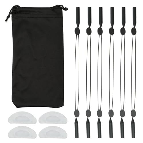 Mivanta 9-teiliges Set: Verstellbares Brillenband, Sportbrillenband Kinder, Baby Brillenbands, Brillenband Silikon mit Hülsen, Brillenband für Sport- und Sonnenbrillen