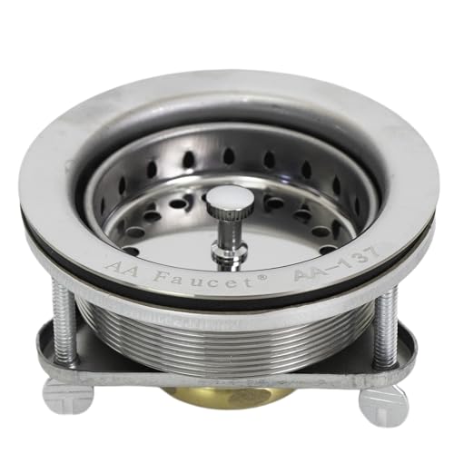 Colador para desagüe de fregadero 3-1/2" acero inoxidable
