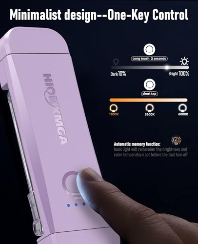 Image of HIONXMGA Book Light,Rechargeable Reading Light for Books in Bed at Night