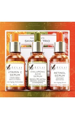 The EQ-Eclat Skincare Facial Serums Skin Care Set, Vitamin C Serum, Enhance Skin Texture, Reduce Fine Lines, And Boost Hydration, 30ml Each, Pack of 3, The EQ-Eclat Skincare Facial Serums Skin Care Set, Vitamin C Serum, Enhance Skin Texture, Reduce Fine Lines, And Boost Hydration, 30ml Each, Pack of 3,