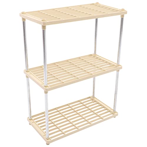 Generic 3 Tier Shelving Unit Shelf Shelving Units Plastic Storage Rack Modern Shelving Unit Bathroom Storage Shelf For Hallway, Bathroom, Living Room ( White ), Medium (40Hy155Buohe79Irgw148134X) #TOP6
