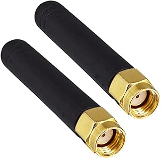 BOOBRIE 2.4GHz 5.8GHz WIFI Antenna 2DBi Small Antenna Wifi Signal 5cm RP-SMA Male Connector for Wireless Network Router/WiFi Booster/USB Adapter/PCI(Pack of 2)
