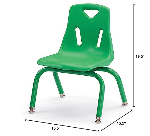 Image of Berries Jonti-Craft 8120JC1119 Stacking Chair with Powder-Coated Legs, 10 inch Height, Green