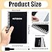 Feifeiya Portable White Board Dry Erase Notebook 4 x 7 Inch Mini White Board Dry Erase Reusable Notebook for Study, Meeting, Planning, Black