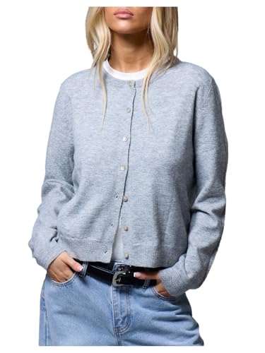 SOLY HUX Women's Lightweight Cardigans Long Sleeve Shirts Button Down Casual Sweater Tops