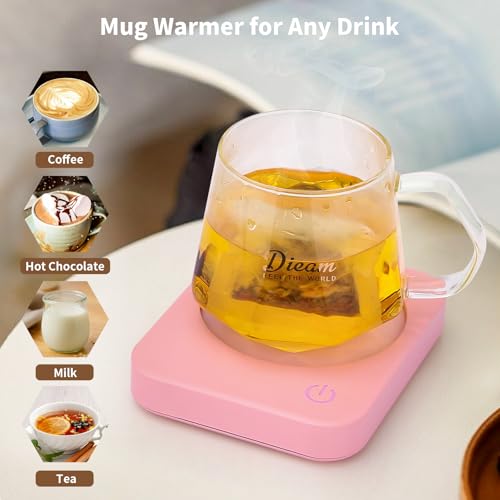 Image of VOBAGA Mug Warmer & Coffee Mug Warmer with 4 Hours Auto Shut-Off, Coffee Warmer Plate for Office Home Desk Use with 3 Temperature Settings, Cup Warmer for Cocoa, Tea, Milk, Water, Coffee Gifts(No Cup)