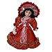 P Prettyia Modelo Muñeca Muchacha de Porcelana de 30cm Niños - Rojo