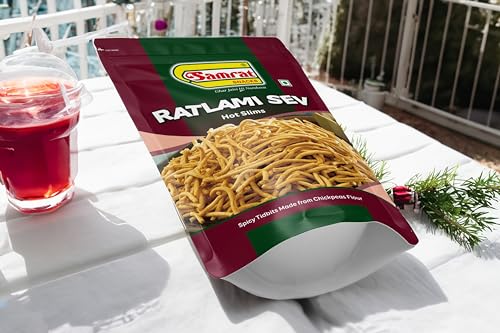 Image of Samrat | Ratlami Sev Bhujia Hot Slims Magic of Spicy & Crispy Taste in Flavorful Namkeen Snacks | Ghar Jaisi Hi Namkeen | (Pack of 2 (2 x 250g))