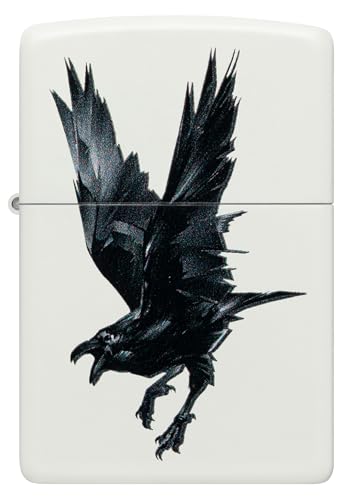 Zippo Encendedor Raven Bird Blanco Mate 46077 miniatura 2