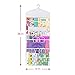 Primode Gift Bag and Tissue Paper Storage, Hanging Organizer with Multiple Front and Back Pockets Double Sided, Organize Gift Wrap and Paper Bags 38 x 16 Inch (White)