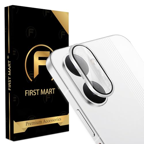 Image of FIRST MART Silver Camera Ring Guard Protector for Poco X8 Pro Max | Tempered Glass with Metal Alloy Rings, HD Clear, Scratch Resistant, Case-Friendly | Pack of 1