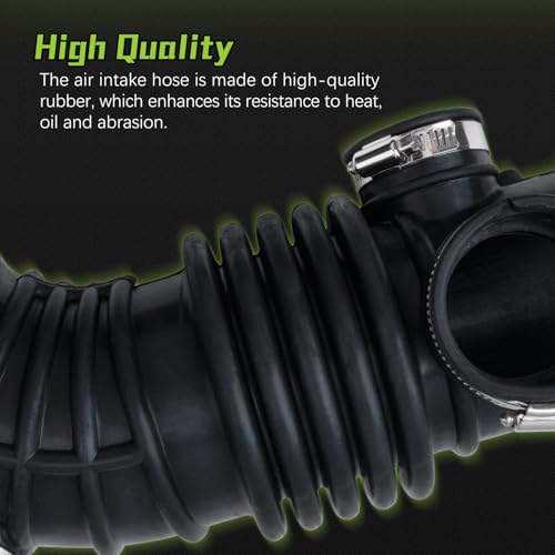 Image of 16576-4W00A Air Cleaner Intake Hose Tube With Clamps for 2001-2003 Infiniti QX4 V6,2001-2003 Nissan Pathfinder V6
