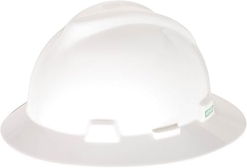 MSA 815562 V-Gard - Gorro de protección con ribete completo con ranuras talla única  Blanco