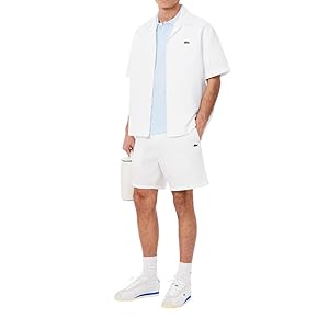 Lacoste Mens Seasonal Short Sleeve Regular Fit Contrast Collar Polo