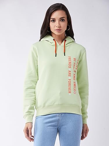 Image of Modeve Women Printed Hooded Sweatshirt for Winter