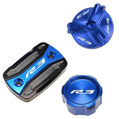Tapa de depósito de frenos YZFR3 con tapón de aceite azul para máxima protección