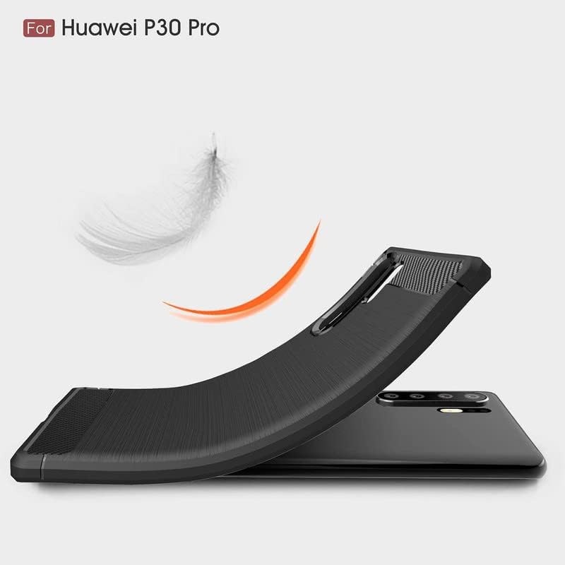 Image of Hybrid Carbon Fiber Back Case for Huawei P30 Pro (Black)