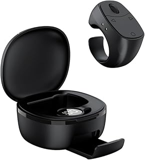 Anillo de desplazamiento inalámbrico con control táctil para mayor rendimiento y comodidad (negro)