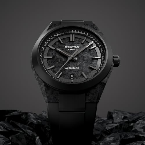 Image of Casio EFK-100 Edifice Sapphire Crystal Anti-Magnetic Automatic Mechanical Watch, Black /White