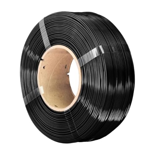 AzureFilm Filament PETG Hyper Speed Charge 1,75 mm - Sans bobine - 1 kg - Pour impression 3D haute vitesse - Résistant, Durable - Compatible avec Master Spool et Bambu (noir, 1 kg)
