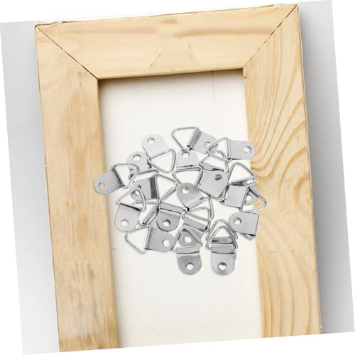 Image of DOITOOL 20 Sets Triangle Buckle for Discreet Picture Hanging Versatile Frame Hooks for Oil Paintings Certificates Home Decor Durable Hardware Included