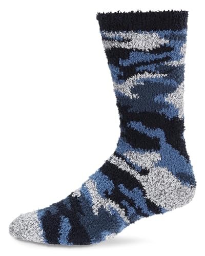 MeMoi Men's Camo Fuzzy Warm Cozy Crew Socks
